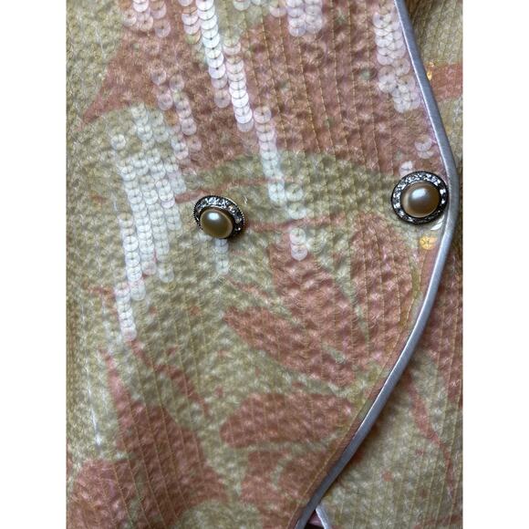 Lillie Rubin | Vintage Yellow/Pink Sequins Blazer & Cami (2 pcs) | 12 - Picture 6 of 17
